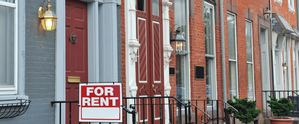 for rent apartment sign