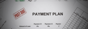 student loan payment plan with a past due (late) payment